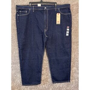 Levi's 550 Mens Relaxed Fit Tapered Leg Dark Wash Jeans Size 54x29